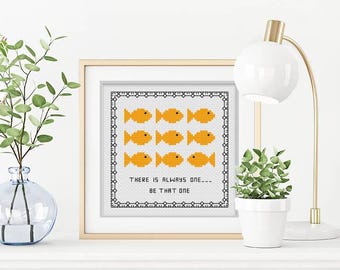 Motif noir et point de croix - Be The One par Peppermint Purple