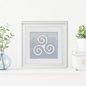 Blackwork Pattern - Triskele Blackwork by Peppermint Purple