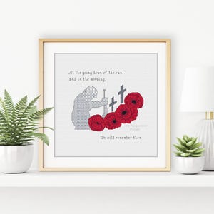 Blackwork Pattern - We Will Remember by Peppermint Purple