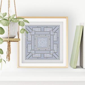 Blackwork Pattern - Relax in Grey Blue by Peppermint Purple