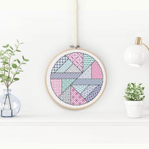 Blackwork Circular Pattern: Geometric Embroidery Design (PDF Pattern