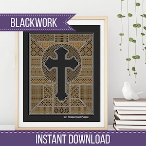 Blackwork Cross by Peppermint Purple