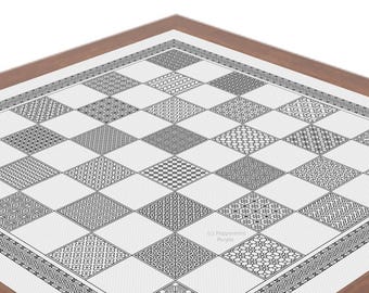 Motif Blackwork - Échiquier Blackwork par Peppermint Purple