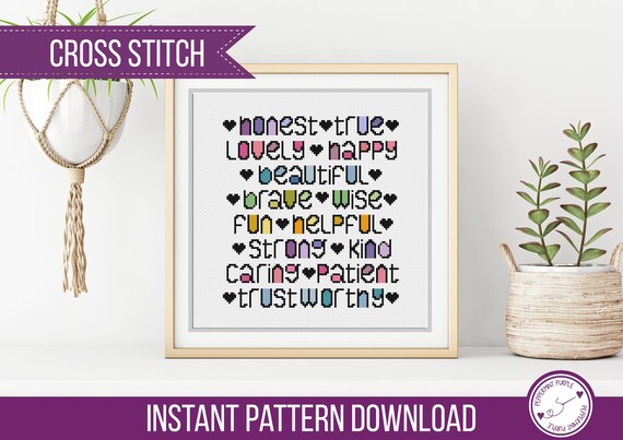 Friendship Cross Stitch Pattern Gift for friends counted | Etsy