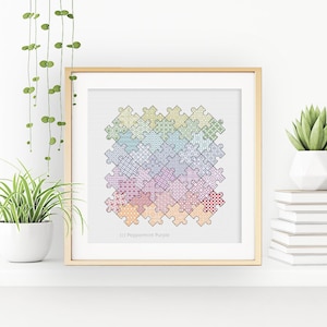 Blackwork Pattern - Jigsaw Puzzle Blackwork by Peppermint Purple