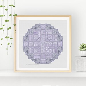 Blackwork Pattern - 2024 SAL - Doily by Peppermint Purple