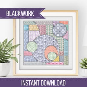 Abstract Geometric Blackwork by Peppermint Purple