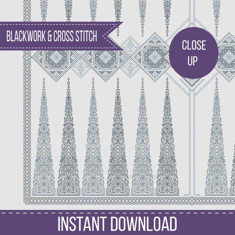 Image of Blackwork Backgammon Blackwork Pattern created by Peppermint Purple