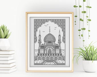 Motif Blackwork - Croyances orientales par Peppermint Purple