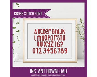 Be Creative Cross Stitch Alphabet PDF - by Peppermint Purple