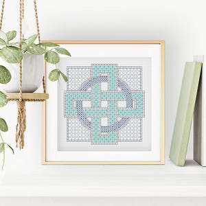 Blackwork Pattern - Large Love Knot Blackwork Pattern by Peppermint Purple