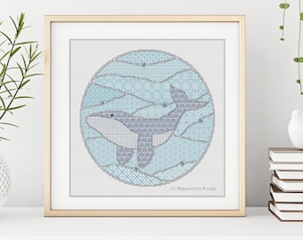 Motif Blackwork - Baleine par Peppermint Purple