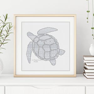 Blackwork Pattern - Sea Turtle by Peppermint Purple