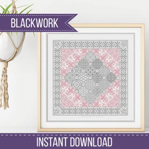 Blackwork Octagons by Peppermint Purple