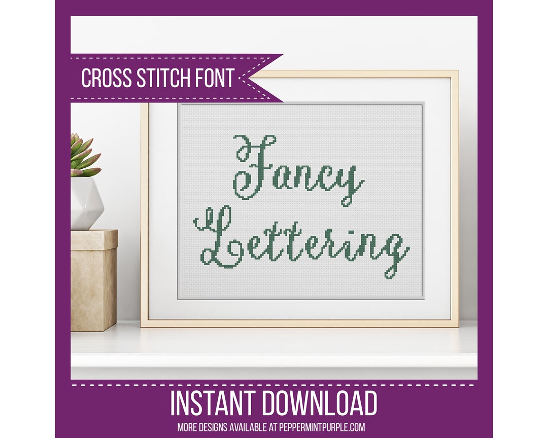 Cross Stitch Alphabet, Counted Cross Stitch Alphabet Pdf, Xstitch Fancy