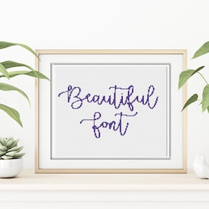 Kreuzstich Schriftart - Wunderschöne Schrift von Peppermint Purple