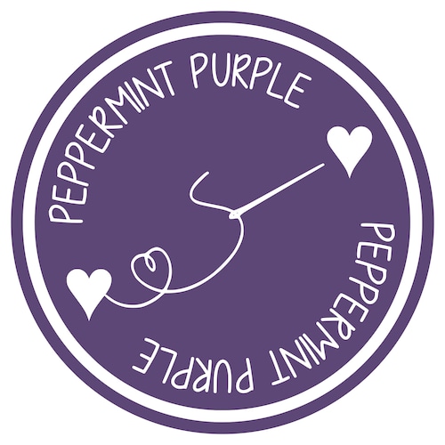 ブラックワークパターン - ペパーミントパープルのターコイズ