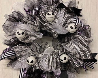 Jack Skellington Halloween Wreath