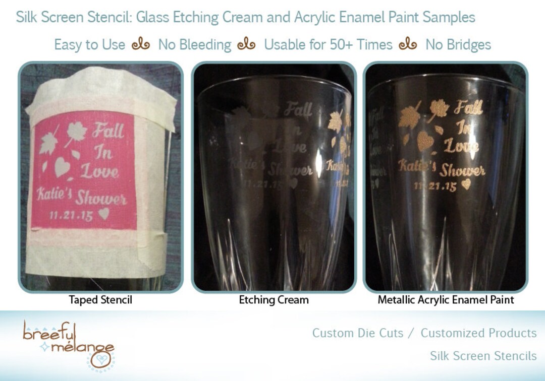 Feedback Response Reusable Glass Etching Stencil for Glass Etching