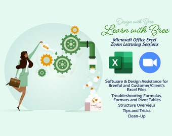 Custom Excel File & Software Help, XLSX XLS File Development Formula, Macros, Optional Learn with Bree Zoom 1-On-1 Discovery Session