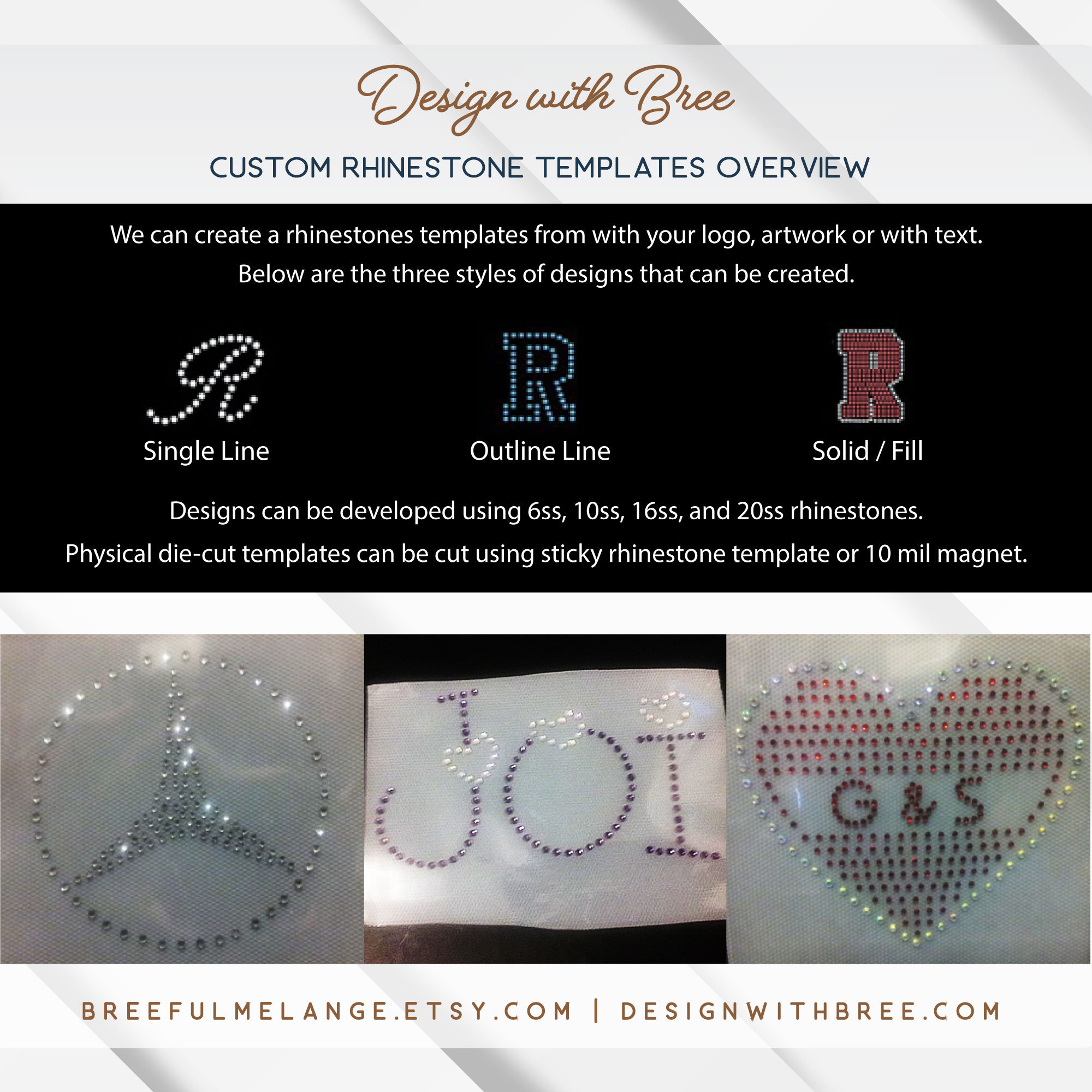 Custom Rhinestone Template Custom Rhinestone Stencils Developed From Logo, Artwork or Custom Text ...