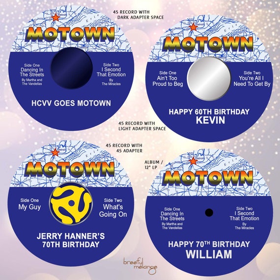 motown celebration album and 45 records labels round labels etsy