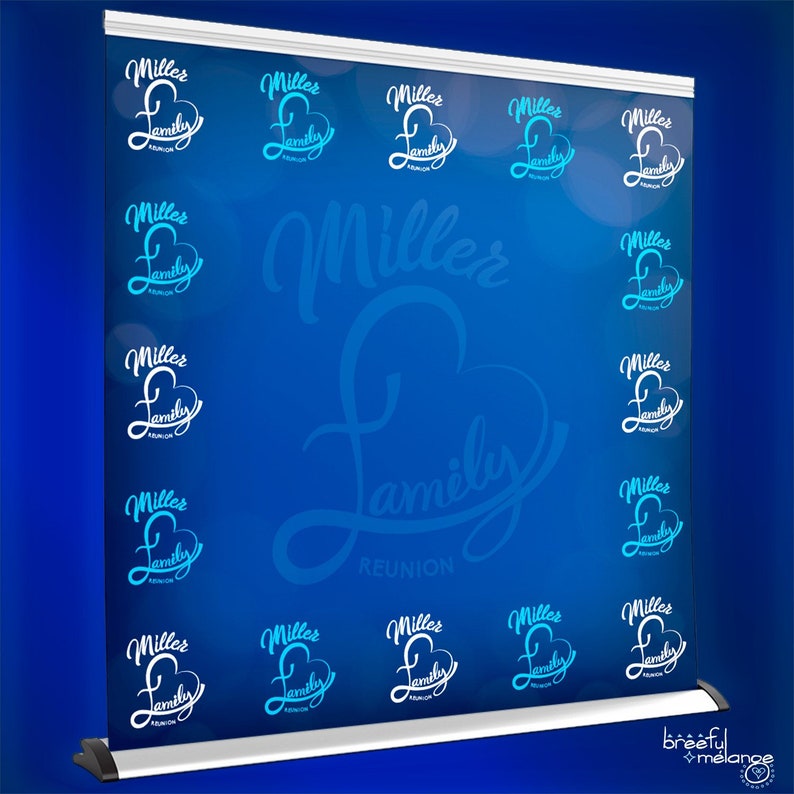 Family Reunion Photo Booth Step and Repeat Family Love Reunion Backdrop Banner Customize for Your Event