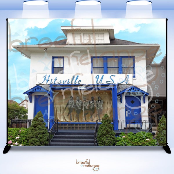 The House That Barry Built Hitsville USA Photo Backdrop, Motown 65th Anniversary 1959-2024, Motown Party, Getdown Throwback Party