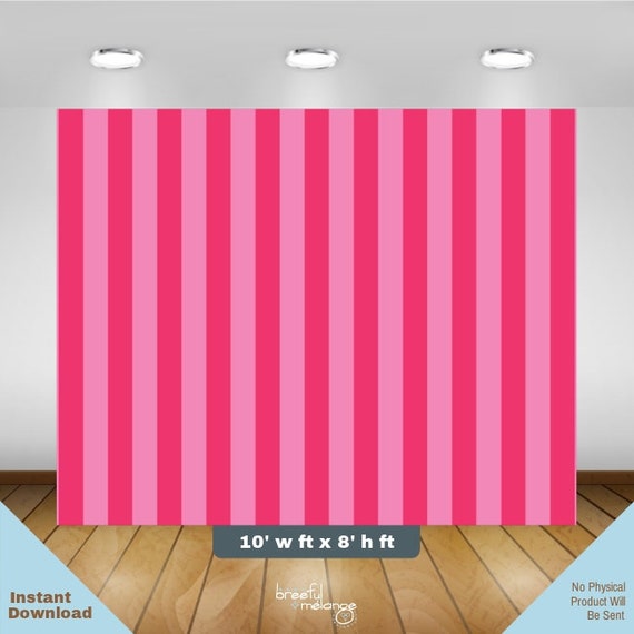 Pink Stripes 10 X 8 Backdrop Banner File Victoria Secret Pink Inspired Printable Instant Download Digital File Diy Print Yourself