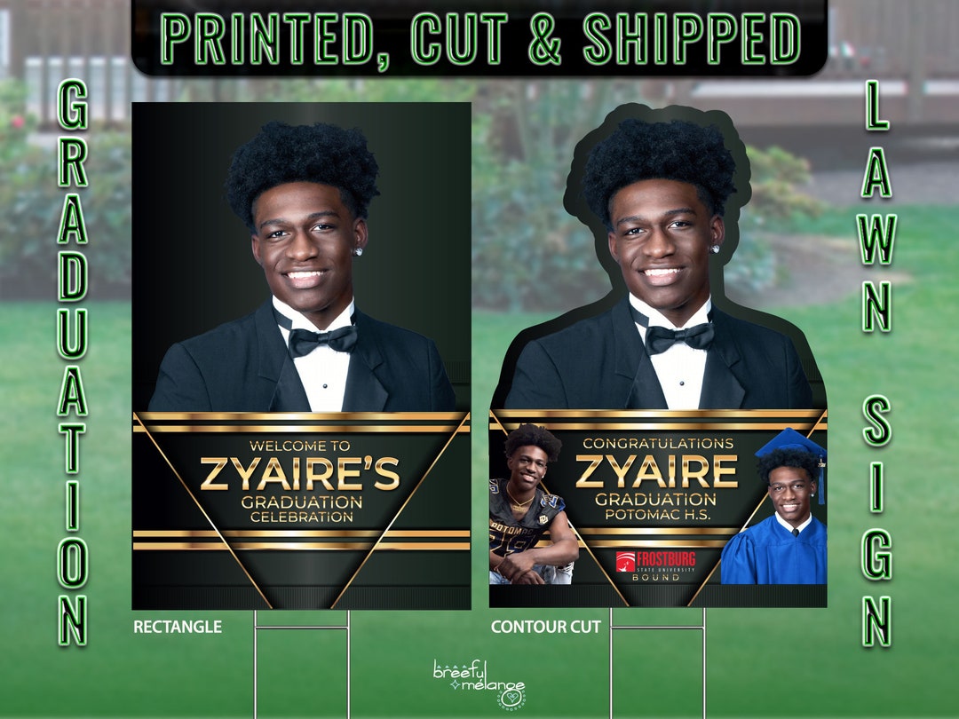 Graduation Stylin' Lawn Sign, Single or Double-sided, Graduation Yard ...