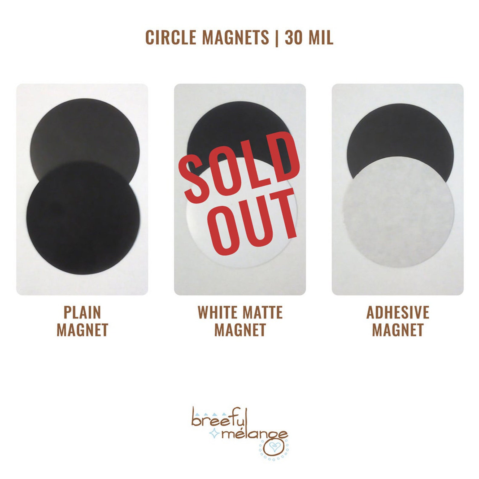 4 In Circle Plain Adhesive Arts and Craft Etsy