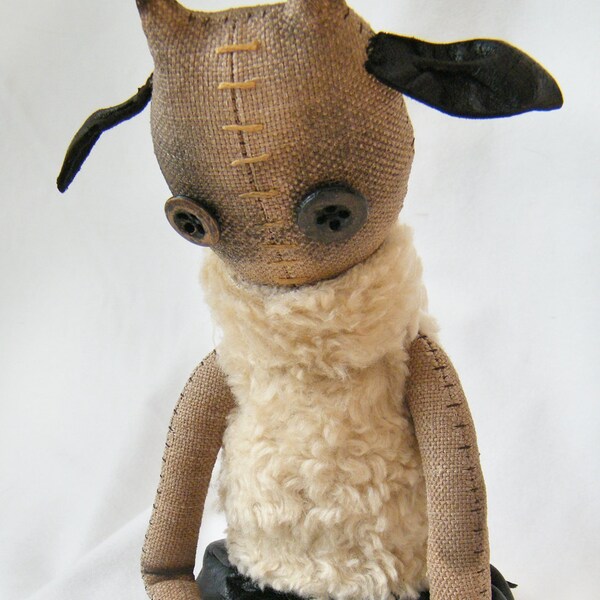 Caora - Handmade Cloth Doll, Button eyes