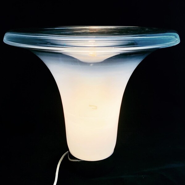 1970's Italian Glass Table Lamp in the style of Angelo Mangiarotti Lesbo Lamp for Artemide