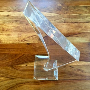 80s Lucite Sculpture - Stunning Massive 1980&#39;s Glam Lucite Sculpture
