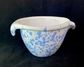 Bennington Potters Mixing Bowl - Heavy Crock With Handle and Pour Spout Bennington Vermont