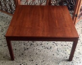 Jens Risom Table - Solid Walnut Square Coffee Table by Jens Risom