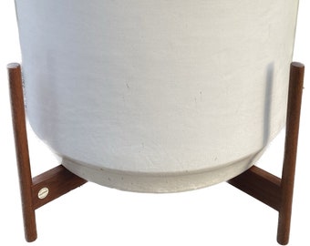 Case Study California Ceramics Cylinder Stand in Wanut for up to 22" Planter Pot Modernica