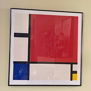 Piet Mondrian Composition With Red Blue and Yellow Vintage 1980 Printed ...