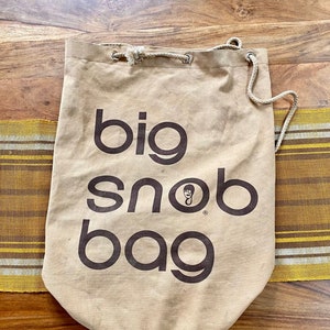 Bloomingdales Brown Bag Parody Vintage Big Snob Duffel Bag Parody on Bloomingdale's Big Brown Bag image 1