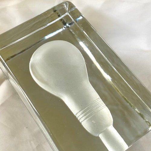 Design House Light Bulb shops Lamp - Harri Koskinen Block Lamp Decor or Bookends, Finland