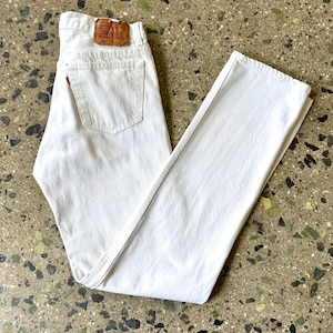 White Levis 501 - Etsy