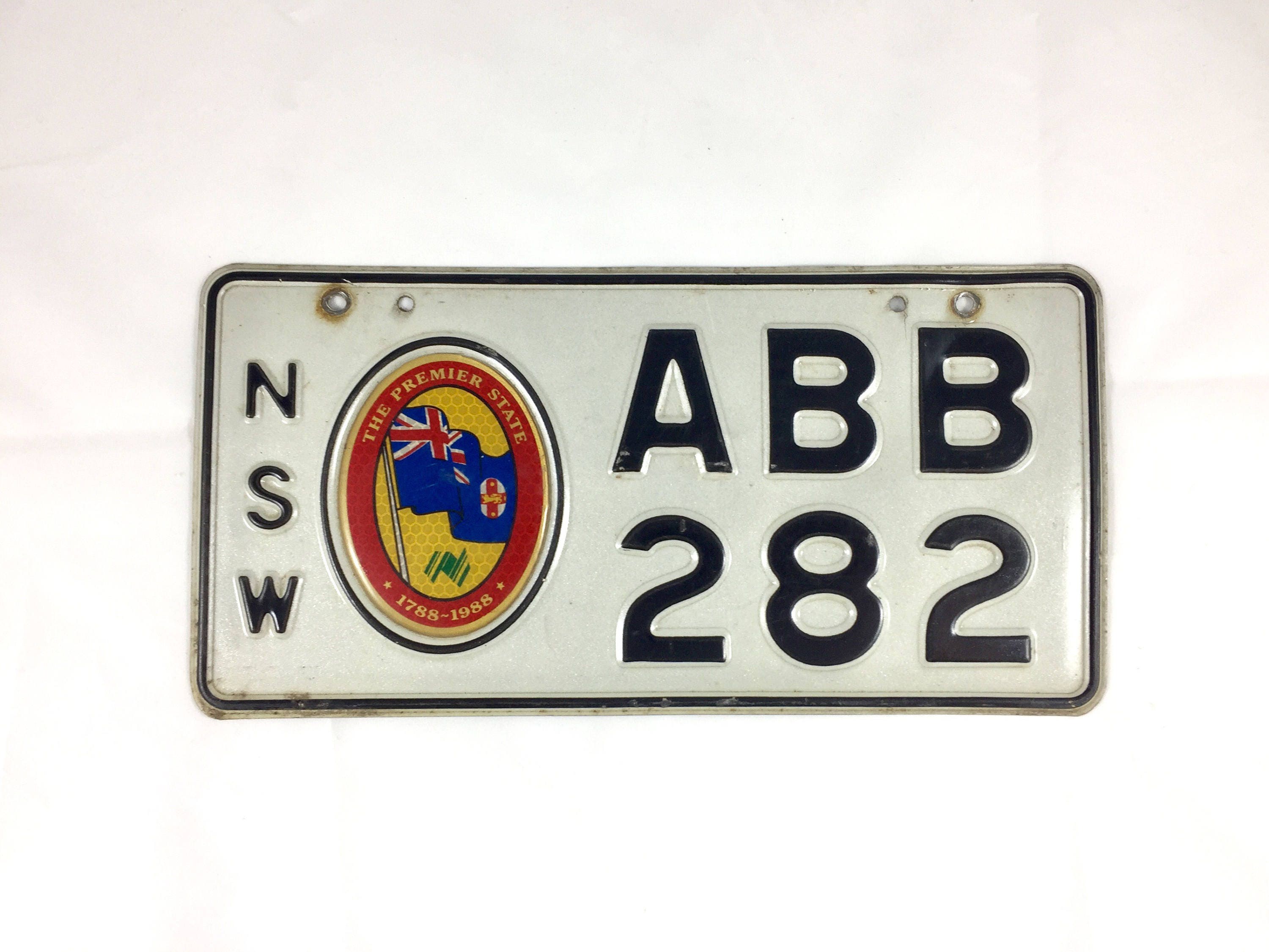 Australia License Plate New South Wales Bicentennial 17881988 Etsy
