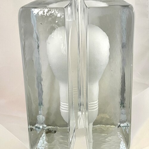 Design House Light Bulb shops Lamp - Harri Koskinen Block Lamp Decor or Bookends, Finland