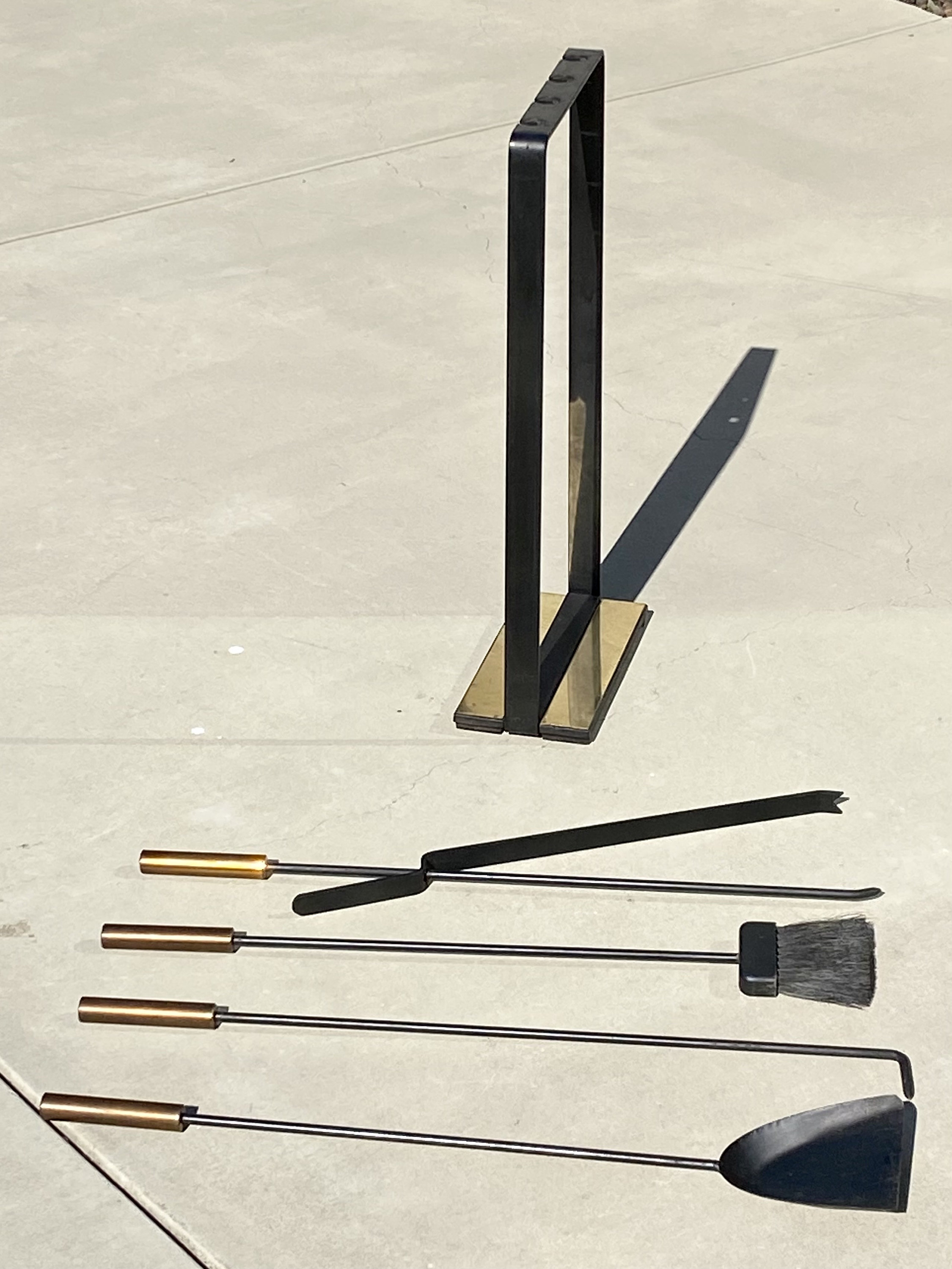 Midcentury Fireplace Tools - Vintage Pilgrim Fireplace Tool Set