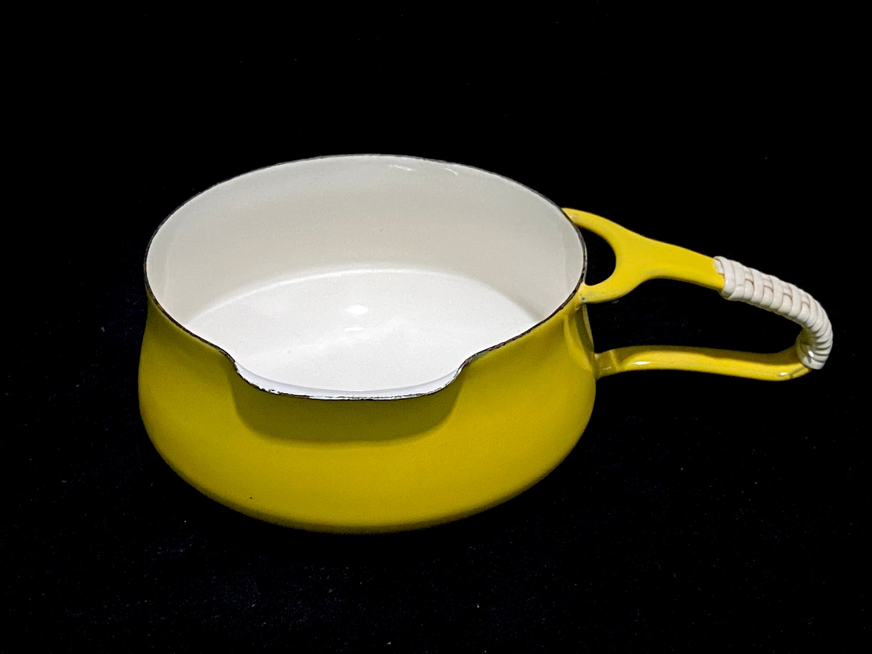 DANSK 'Kobenstyle' Yellow Enamel Pot 8.5″