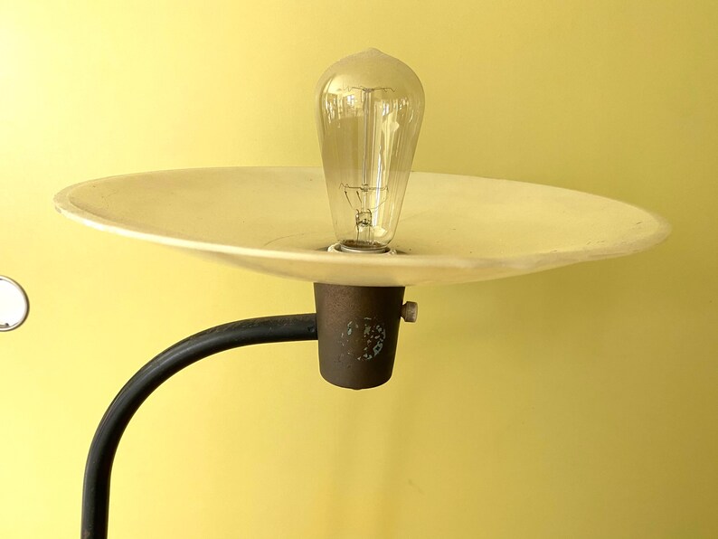 MCM Side Table Rare Black Iron and White Teak Side Table 3 Etsy