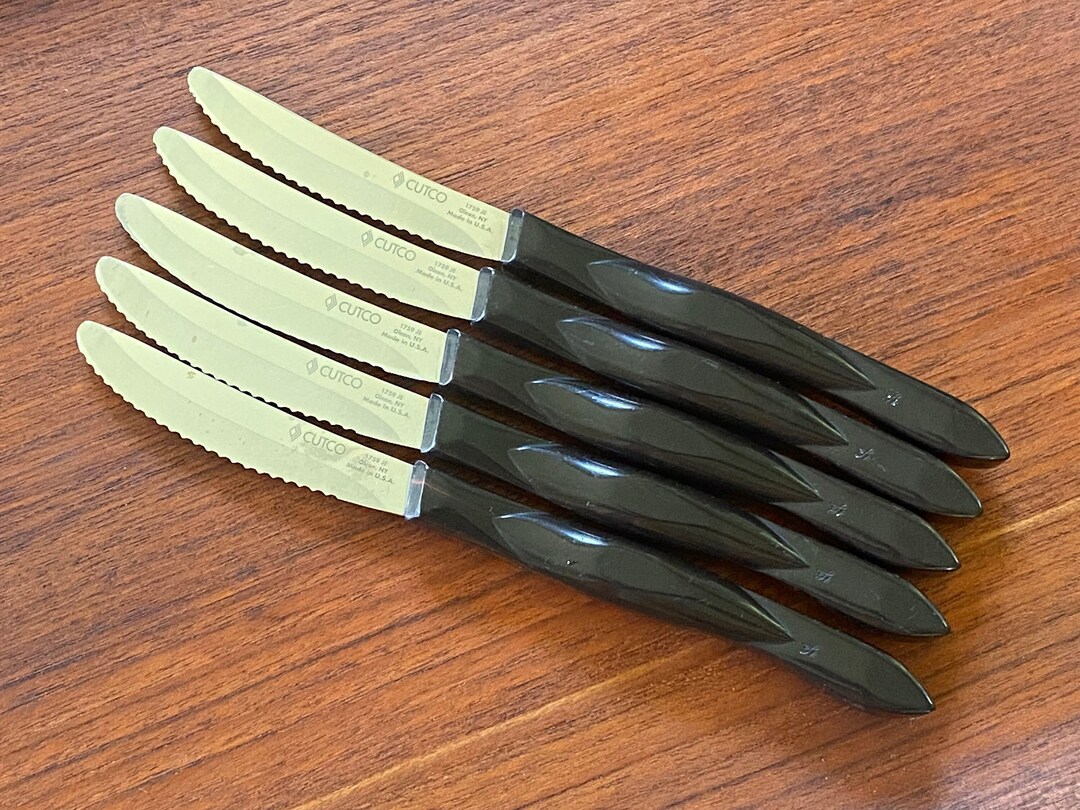 Cutco Serrated Steak Knives Set of 5 Cutco 1759 JF Thomas Etsy