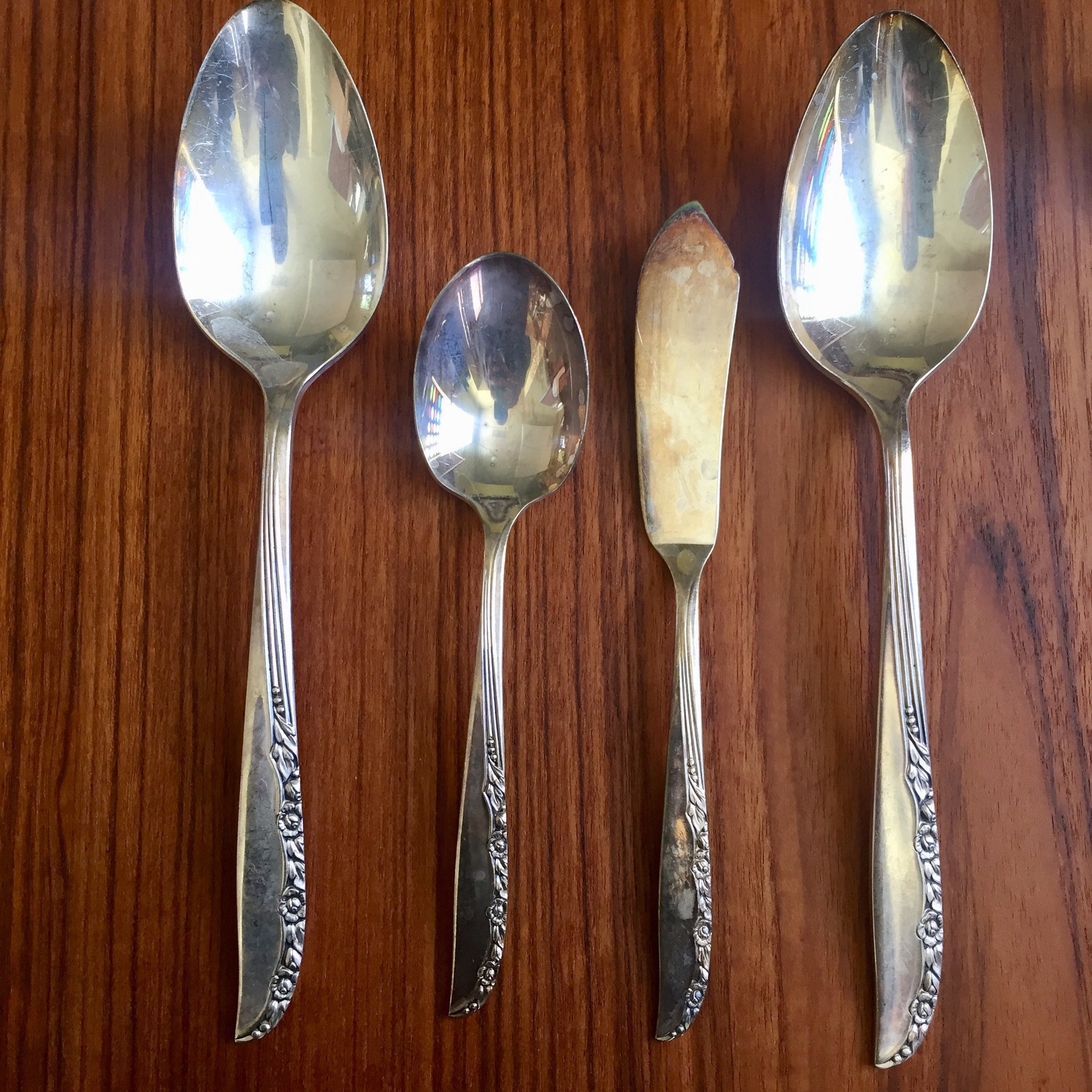Oneida Brittany Rose Silverplate 5 Piece Place Setting 