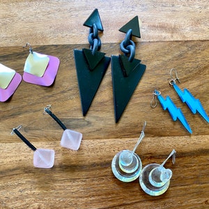 1980&#39;s Earring Grouping - Vintage Assorted Earrings from the 1980&#39;s