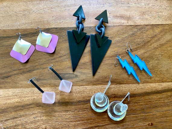 1980's Earring Grouping - Vintage Assorted Earrings from the 1980's